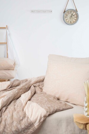 MNZ-Della 100% حيط القطن مرقوم غسيل غطاء مزدوج غطاء القماش مجموعة 1481114771 - İrya