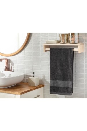 MNZ-Deluxe القطن منخفضة التوتر منشفة الوجه 50x90 سم أنثراكيت 10033980 - English Home