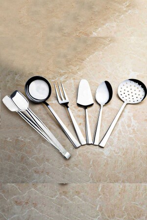 MNZ-Deniz Sade 6 قطع من الصلب المقاوم للصدأ مجموعة الخدمة - Nehir