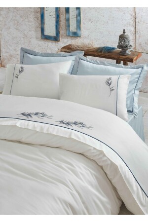 MNZ-Derin عضوي 200*220 غطاء غطاء غطاء غطاء CK Blue 55NVRDRNKR - Ecocotton