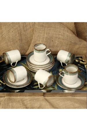 MNZ-Derya مجموعة من 6 كوبات قهوة خضراء Mtfk. 0044 MTFK. 0044 - Vitale