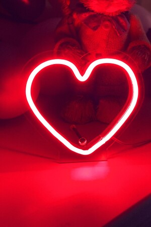 MNZ-Desktop صغيراً في شكل قلب نيون LED Light Table للغرفة للأطفال 15 X 13 Cm TBM-1325 - vinyuup