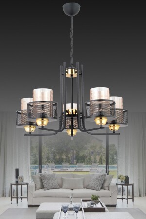 MNZ-Destan 5 قطع عصرية مصباح معلق صفراء شمعة DESTAN 5 قطع - ESSLİGHT