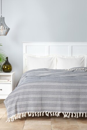 غطاء متعدد الأغراض مزدوج من طراز MNZ-Destina Navy Blue - Karaca Home