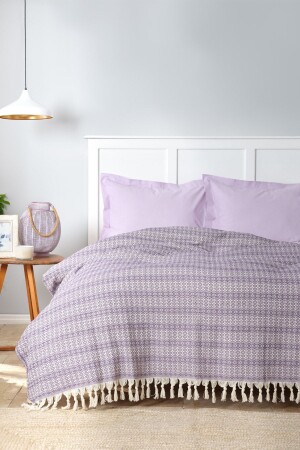 (MNZ-Destina Purple Double Multi-Purpose Cover 200) 20. 01. 0585 - Karaca Home