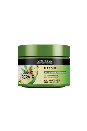 MNZ-Detox & Repair تغذية وإصلاح قناع رعاية الشعر للشعر الجاف والضرر - John Frieda