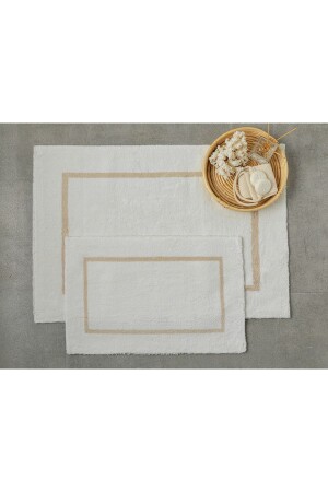 مقعد حمام من القطن من طراز MNZ-Dia Set 60x90+40x60 Beige-ecru TYC00593490921 - English Home