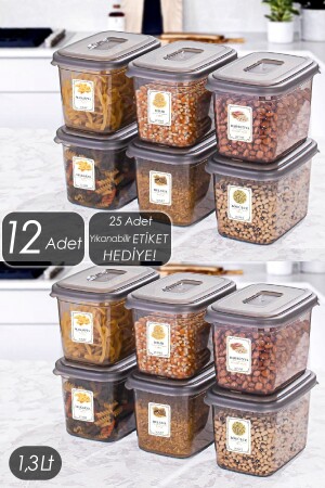 MNZ-Diamond المعلقة بـ 1.3 لتر 12 لتر حاوية تخزين - حاوية تخزين النباتات - حاوية تخزين الغذاء مجموعة KARMA - Porsima