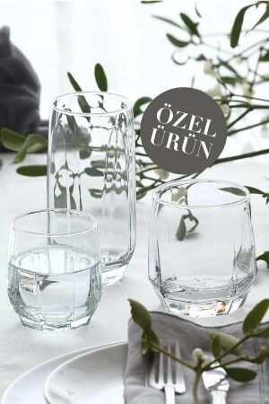 MNZ-Diamond 18 قطعة زجاجي مجموعة الماسة - Lav