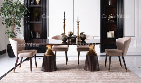 مجموعة طاولة الطعام من طراز MNZ-Diamond - Cadde Yıldız