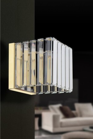 MNZ-Diamond مزدوج اللون LED مربع الذهبية Sconce 1605040012609 - İstanbul Avize