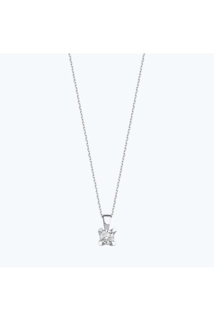 MNZ-Diamond Solitaire Necklace SE013-8K - Altınbaş