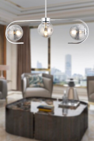 MNZ-Diaspor 3 صف كروم دمّر الزجاج مصباح اللباس الحديث غرفة نوم صالة الاحتفالية غرفة المعيشة الرائعة 3948-03-CH - Apliqa