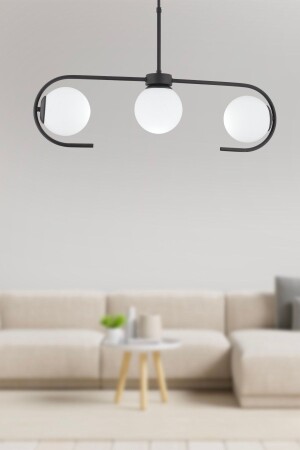 MNZ-Diaspor 3-piece Black Modern Pendant Lamp غرف النوم الصغار غرف النوم الاحترافية غرفة المعيشة الرائعة 3948-03-BL - Apliqa