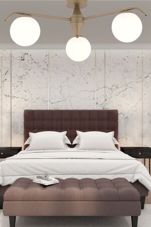 MNZ-Diaspor 3-piece Round Antique White Glass عصرية سقفية غرفة نوم صالة ريترو صالة معيشتة شمعة 3948-03P-FR - Apliqa