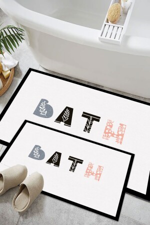 MNZ-Digital Non-Slip غسيل الشمالية الاسكندنافية الحمام الحديثة حمام غسيل المطبخ حمام السجادة المجموعة DC-8075 - Decomia Home