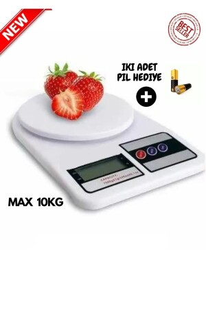 MNZ-Digital Precision 10 Kg Kitchen Scale مقياس الوزن مع شاشة LCD LİLYA1006 - Lilya Home