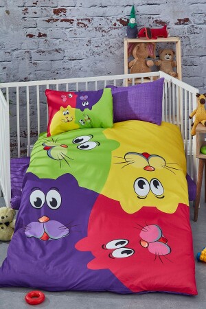 MNZ-Digital Printed 3D Cotton Baby Duvet Cover Set 1065 - BONJARDİNHOME