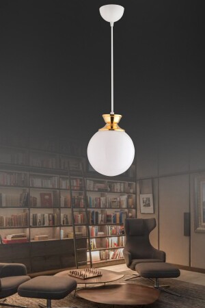 MNZ-Dilara Beyazagold شعلة زجاجية مستديرة مفصلة 1022 - KUZEY AYDINLATMA