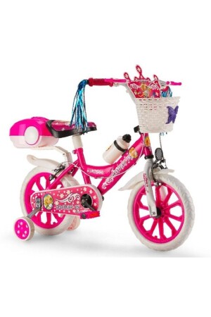 MNZ-Dilaver Forza 15 Wheel Pink Luxury Children's Bike (مناسبة للأطفال الذين تتراوح أعمارهم بين 4-5-6-7 سنوات) DILLAVER-FORZA-15R - Holly