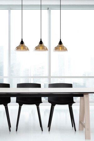 MNZ-Dilberay فخمة طاولة تناول الطعام الحديثة المسلسل المدخن - غرفة المعيشة 3 قطع شاندليير LA5556988002 - Fer Avize