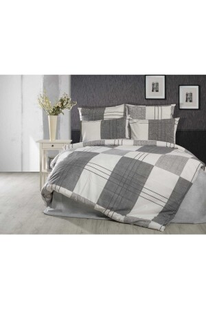 MNZ-Dimla Ranforce Duvet Cover Set مع ورق مسطحة، واحد 388 - EVİMCE