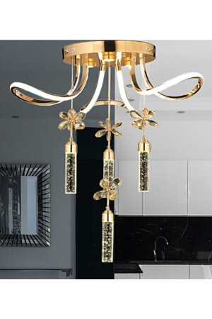 MNZ-Dimmer 3 ألوان تدريجية الكريستال الحجر الحديث مصباح اللقاء فراشة الحجر قاد الشنادل ذهبية صفراء fico0071 - Fico Home