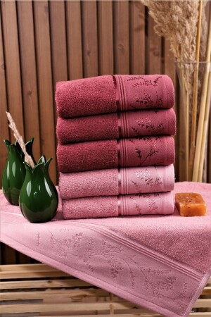 MNZ-Ditsy 6-piece Cotton High Water Absorbency 50*80 من اليد والوجهه منشفة - Özdilek