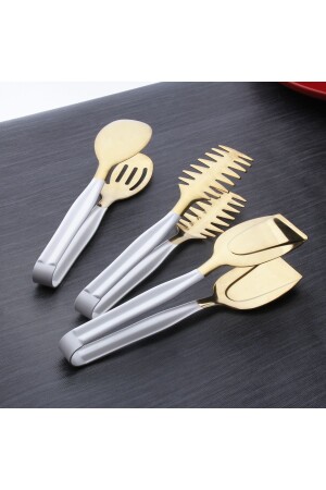 MNZ-Dmr الحياة الذهبية البيضاء 1 قطعة تقديم الكعك الكعك - Demir Çeyiz