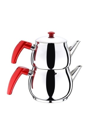 MNZ-Dmrzshop Globe Teapot Steel متوسط الحجم الشاي المزلق الذاتي - Papatyam Çelik