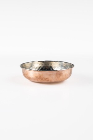 MNZ-Dmt Copper Gaziantep مزورة Copper Snack Bowl إفطار المكسرات المكسرة وعاء عرض (10 سم × 2,5 سم) DMT-19166 - DMT COPPER HOME