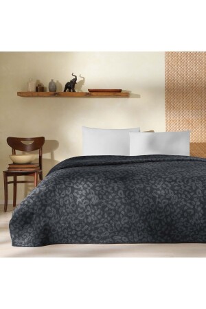 MNZ-Dobby Cotton غطاء مزدوج أسود - Taç