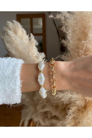 مقعد من قِبل (MNZ-Dog Chain Pearl Gold) - Magicstone