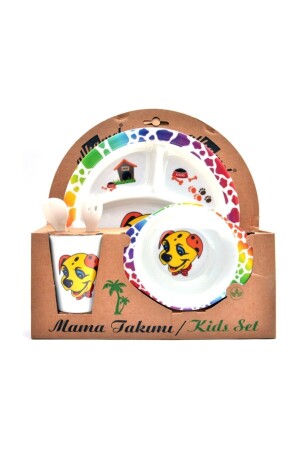 MNZ-Dog Melamine طقم طعام الأطفال مجموعة 5 VKS05 - Veletto