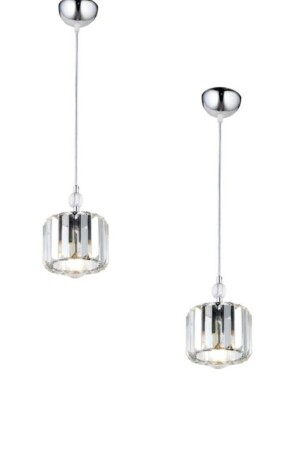 MNZ-Dolunay واحد كروم Y-10 2 قطع حجر الصبغات الشنابل 160504000548 - İstanbul Avize