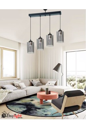 MNZ-Dora Black Luxury 4 صف مدخل شمعة، مطبخ شمعة، غرفة المعيشة شمعة، غرفة الطعام شمعة S33503SR4 - Etsylight