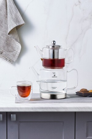 MNZ-Dora Borosilicate Glass Maxi Teapot 153. 03. 08. 3329 - Karaca