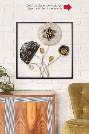MNZ-Doreart Flower Metal Wall Painting، لوحة الجدار المكتبية للمنزل CH117-1 - Doreline