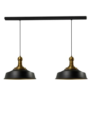 MNZ-Double Black Noble Vintage Long Knob Headboard Retro Pendant Lamp مطعم صالة إضاءة غرفة المعيشة BMM7152LTB - Bamyum