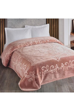 MNZ-Double Blanket Plain Color S. القهوة 5516-71308337 - Kristal