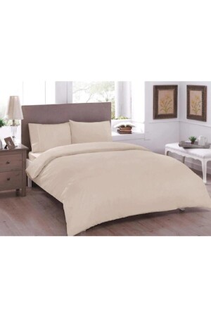 MNZ-Double Cotton Ranforce سلة غطاء المطبخة المرنة 200x220 - حليب القهوة MERTM000628 - mer-tim ezberbozan ev tekstili