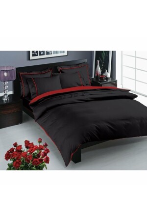 MNZ-Double Deluxe Satin Duvet Cover Set Prestige Black P15680S4320 - Taç