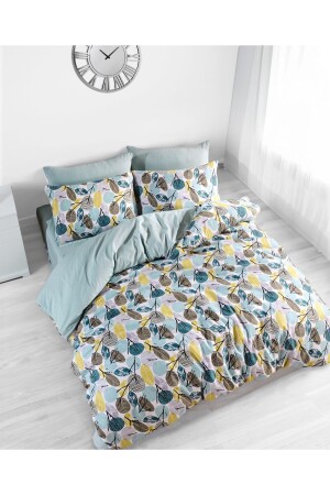 MNZ-Double Double Side Duvet Cover Set ورقة خضراء HMCHOMENEV-17 - HMCTEKS