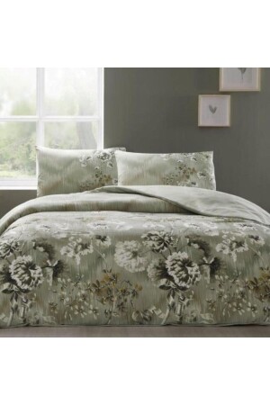 MNZ-Double Duvet Cover Set موداليتوسيون هورتينشيا الاخضر 182227 - Özdilek