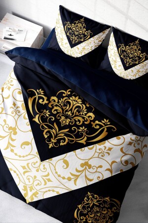 MNZ-Double Duvet Cover Set خيط القطن الصاتين 3D تصميم خاص مصادر عثمانية V (بدون ورق) PERLASERA30360 - PerlaSera