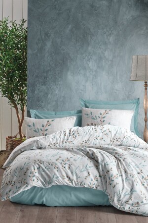 MNZ-Double Duvet Cover Set ليندل مينت 8680108053300 - Cotton Box