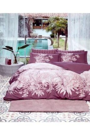 MNZ-Double Duvet Cover Set قوة النباتات الأرجواني MJHÖNT1026 - Özdilek