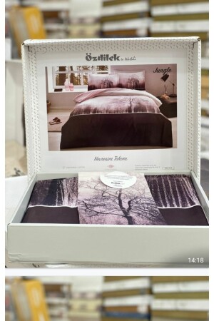 MNZ-Double Duvet Cover Set غابة كلاريت حمراء زينج - Özdilek