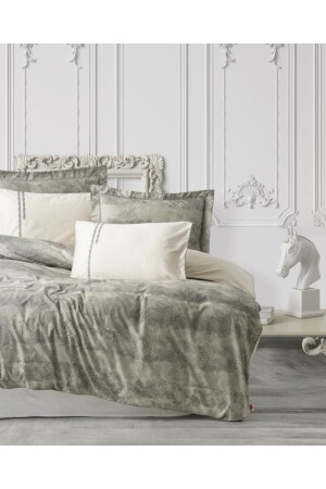 MNZ-Double Elite Satin Duvet Cover Set ساندرو خاكي 8680108062364 - Cotton Box