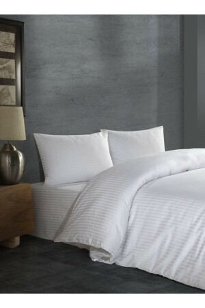 MNZ-Double Hotel Duvet Cover 83 Thread القطن الساتين مشبك (غطاء الساتين) 200x220 dz200x220 - MEŞELİ TEKSTİL